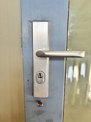 Achterdeur / Garagedeur, Verweij Houttechniek, blauw